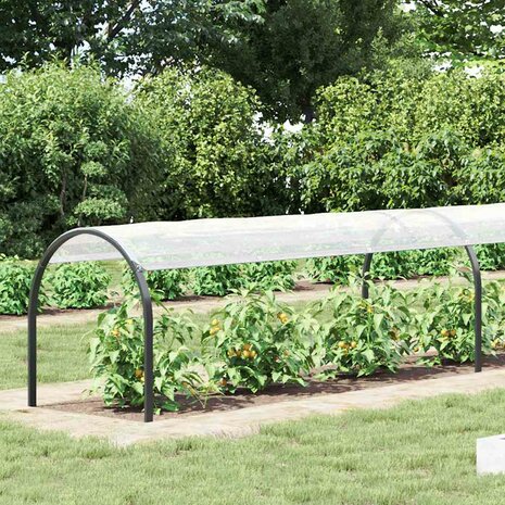 Doorzichtig zeildoek met zeilringen 1x8 m polyethyleen 3
