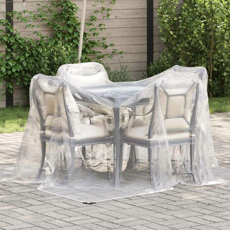 Doorzichtig zeildoek met zeilringen 2x2 m polyethyleen 1