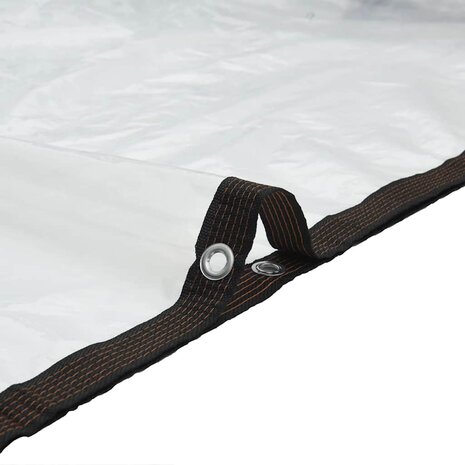 Doorzichtig zeildoek met zeilringen 1x3 m polyethyleen 8