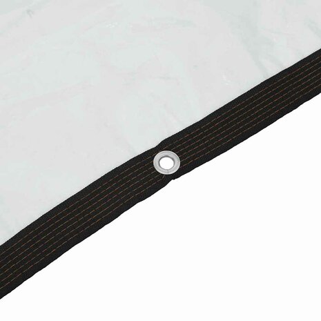 Doorzichtig zeildoek met zeilringen 1x3 m polyethyleen 9