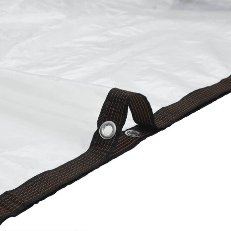 Doorzichtig zeildoek met zeilringen 1x4 m polyethyleen 7