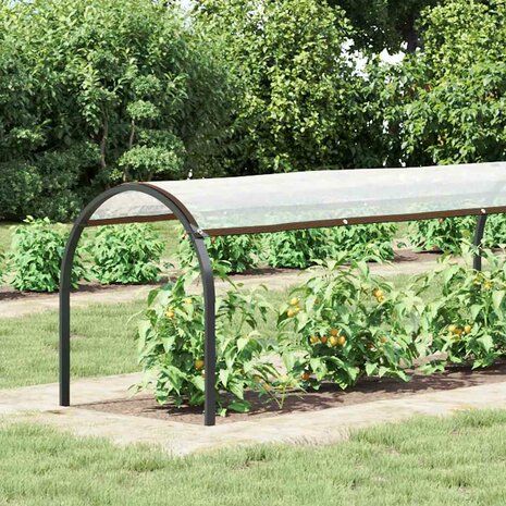 Doorzichtig zeildoek met zeilringen 1x8 m polyethyleen 2