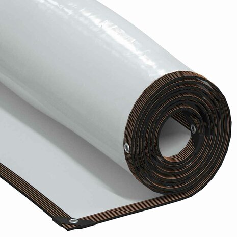 Doorzichtig zeildoek met zeilringen 1x10 m polyethyleen 1