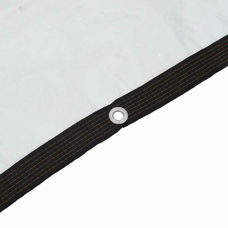 Doorzichtig zeildoek met zeilringen 1x10 m polyethyleen 7