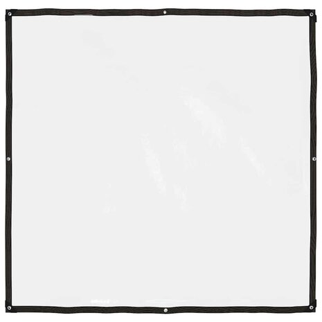 Doorzichtig zeildoek met zeilringen 2x2 m polyethyleen 1