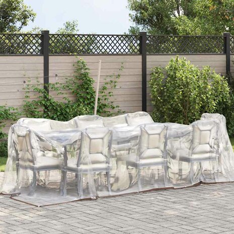 Doorzichtig zeildoek met zeilringen 2x8 m polyethyleen 2