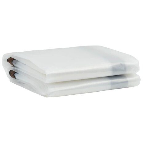 Doorzichtig zeildoek met zeilringen 2x8 m polyethyleen 3