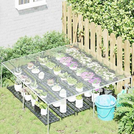 Doorzichtig zeildoek met zeilringen 2x2 m PVC 3
