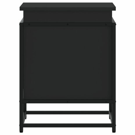 Opbergbox met deksel 40x40x51,5 cm bewerkt hout zwart 4