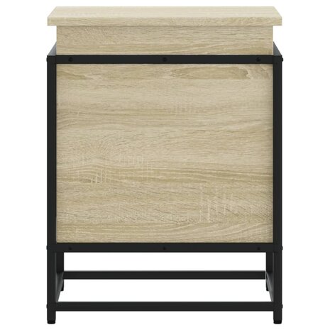 Opbergbox met deksel 40x40x51,5 cm bewerkt hout sonoma eiken 4