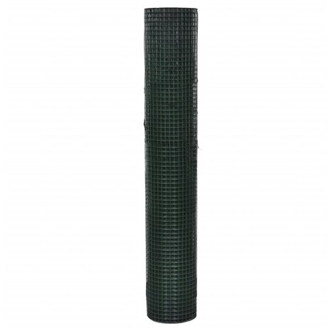 Kippengaas 10x1 m gegalvaniseerd staal met PVC-coating groen 2