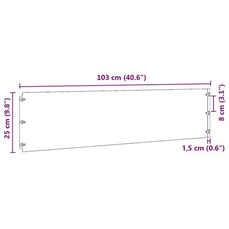 Gazonranden 10 st 25x103 cm koudgewalst staal zwart 9