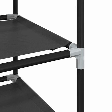 Schoenenrekken 2 st 33x33x174 cm vliesvrij 10-laags zwart 7
