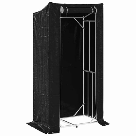 Haardhoutrek met regenhoes 100x60x200 cm gegalvaniseerd staal 2