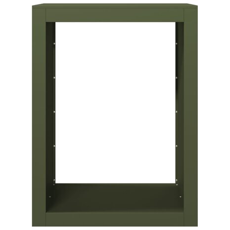 Haardhoutrek 60x40x80 cm staal groen 4