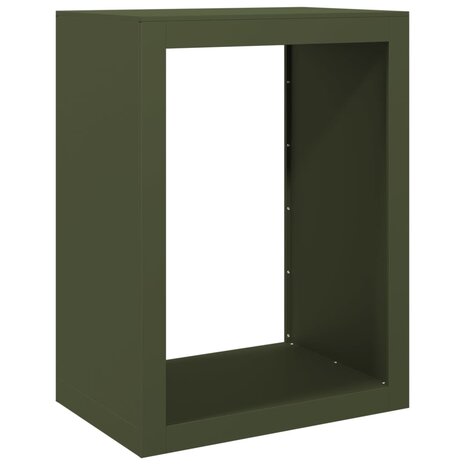 Haardhoutrek 60x40x80 cm staal groen 6