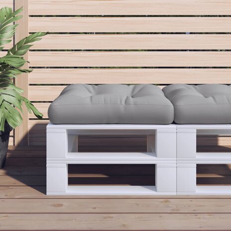 Palletkussen stof grijs 1