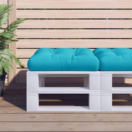 Palletkussen 60x61,5x10 cm oxford stof turquoise 1