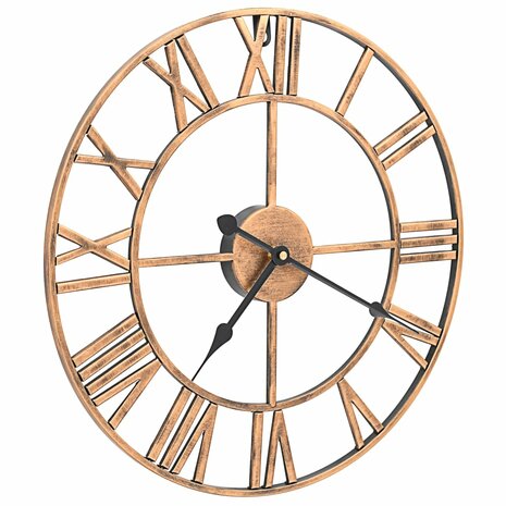 Wandklok 40 cm metaal goudkleurig 3