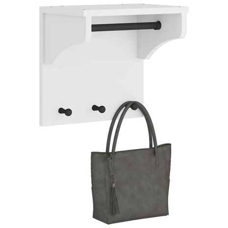 Wandkapstok SANDNES wit 43x30x42 cm massief grenenhout 1