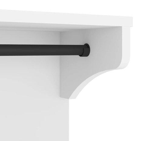 Wandkapstok SANDNES wit 43x30x42 cm massief grenenhout 8