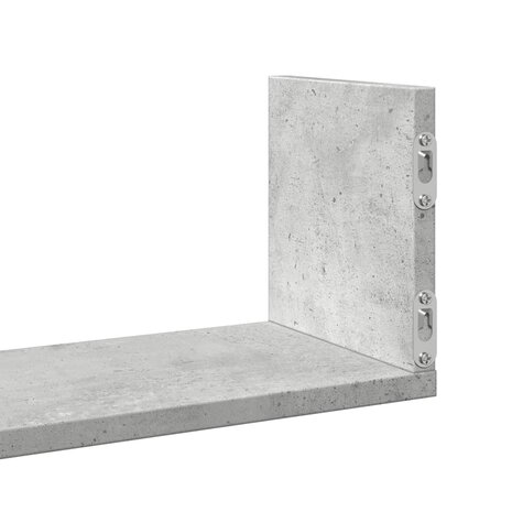 Wandschappen 3 st 80x18x18 cm bewerkt hout betongrijs 8