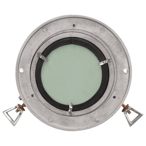 Wandspiegel patrijspoort Ø23 cm aluminium en glas 3