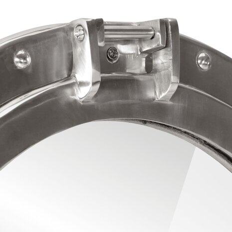 Wandspiegel patrijspoort Ø23 cm aluminium en glas 5
