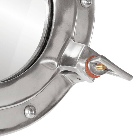 Wandspiegel patrijspoort Ø23 cm aluminium en glas 6