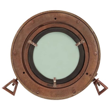 Wandspiegel patrijspoort Ø23 cm aluminium en glas 3