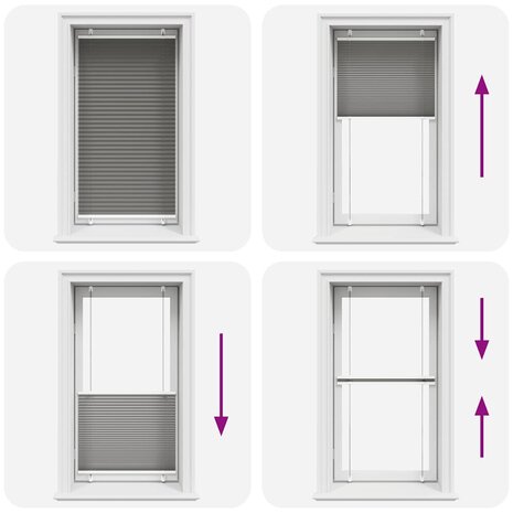 Plissé rolgordijn 75x150 cm stofbreedte 74,4 cm antraciet 7