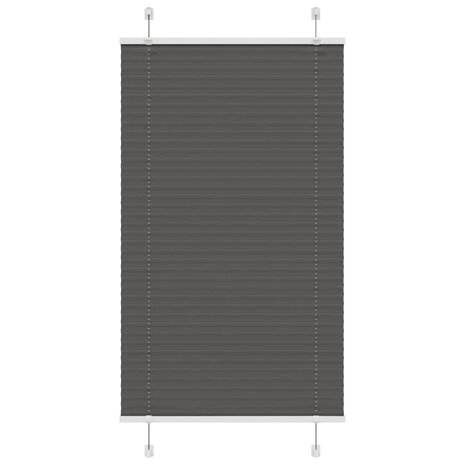 Plissé rolgordijn 75x100 cm stofbreedte 74,4 cm polyester zwart 1