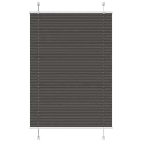 Plissé rolgordijn 95x100 cm stofbreedte 94,4 cm polyester zwart 1