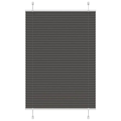 Plissé rolgordijn 90x150 cm stofbreedte 89,4 cm polyester zwart 1