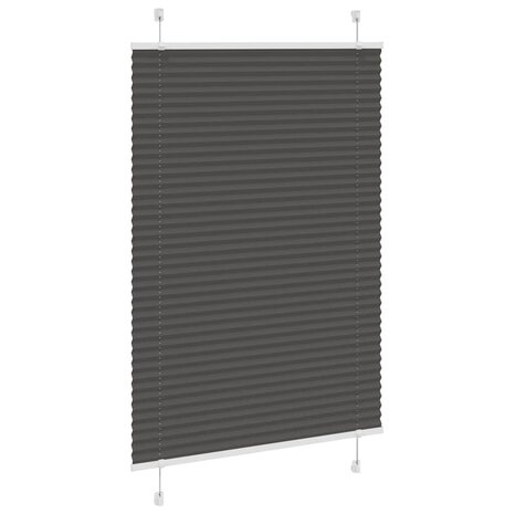 Plissé rolgordijn 90x150 cm stofbreedte 89,4 cm polyester zwart 3