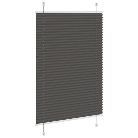 Plissé rolgordijn 90x150 cm stofbreedte 89,4 cm polyester zwart 4