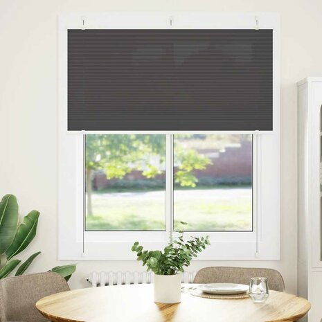 Plissé rolgordijn 120x150cm stofbreedte 119,4cm polyester zwart 2