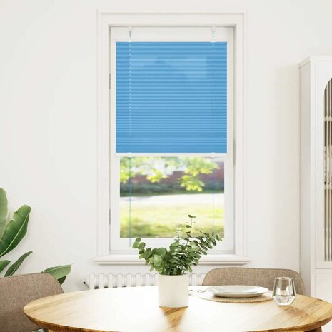 Plissé rolgordijn 55x100 cm stofbreedte 54,4 cm polyester blauw 2