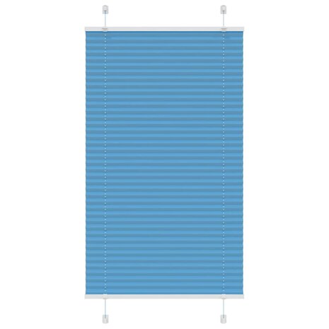 Plissé rolgordijn 75x100 cm stofbreedte 74,4 cm polyester blauw 1