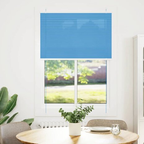 Plissé rolgordijn 85x100 cm stofbreedte 84,4 cm polyester blauw 2