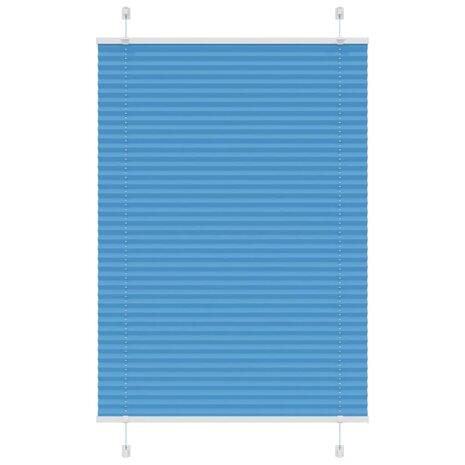 Plissé rolgordijn 95x100 cm stofbreedte 94,4 cm polyester blauw 1