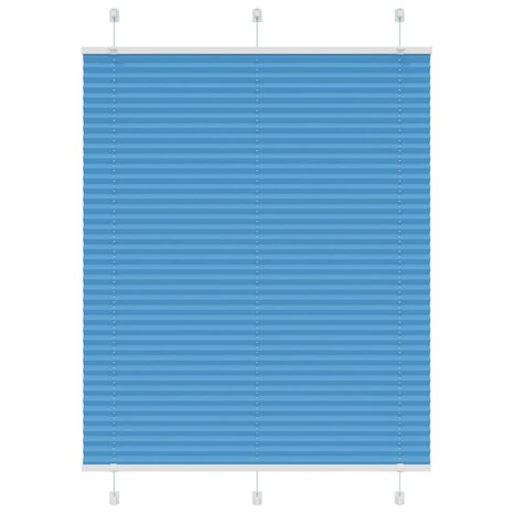 Plissé rolgordijn 105x100cm stofbreedte 104,4cm polyester blauw 1