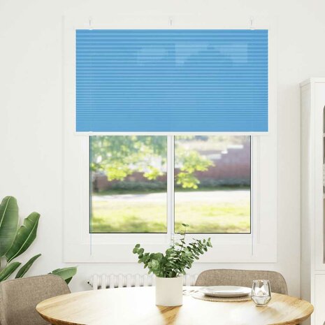 Plissé rolgordijn 105x150cm stofbreedte 104,4cm polyester blauw 2