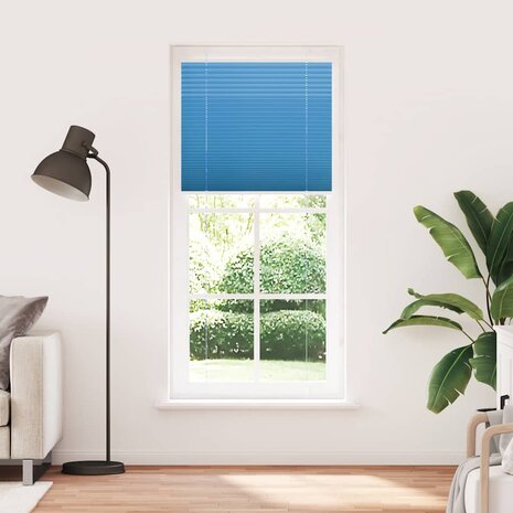 Plissé rolgordijn 95x200 cm stofbreedte 94,4 cm polyester blauw 2
