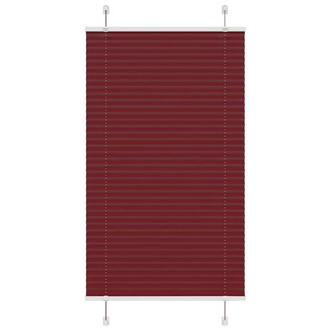 Plissé rolgordijn 80x100 cm stofbreedte 79,4 cm bordeauxrood 1
