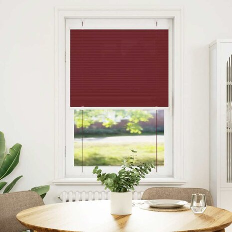 Plissé rolgordijn 80x100 cm stofbreedte 79,4 cm bordeauxrood 2