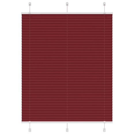 Plissé rolgordijn 105x100cm stofbreedte 104,4cm bordeauxrood 1