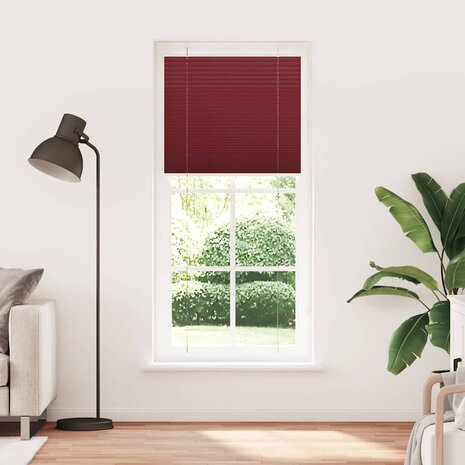 Plissé rolgordijn 95x200 cm stofbreedte 94,4 cm bordeauxrood 2