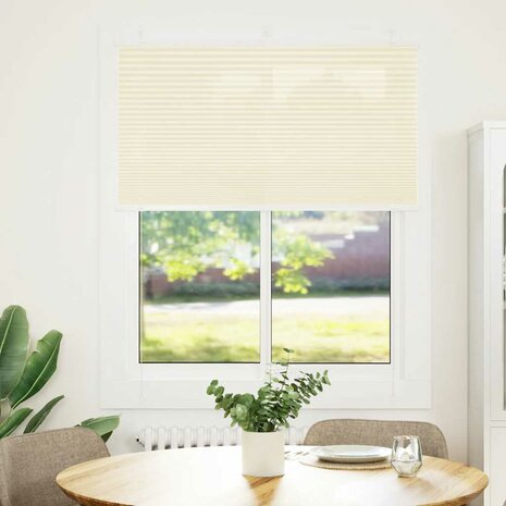 Plissé rolgordijn 105x150cm stofbreedte 104,4cm polyester crème 2
