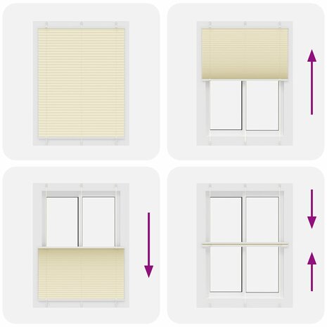Plissé rolgordijn 105x150cm stofbreedte 104,4cm polyester crème 5